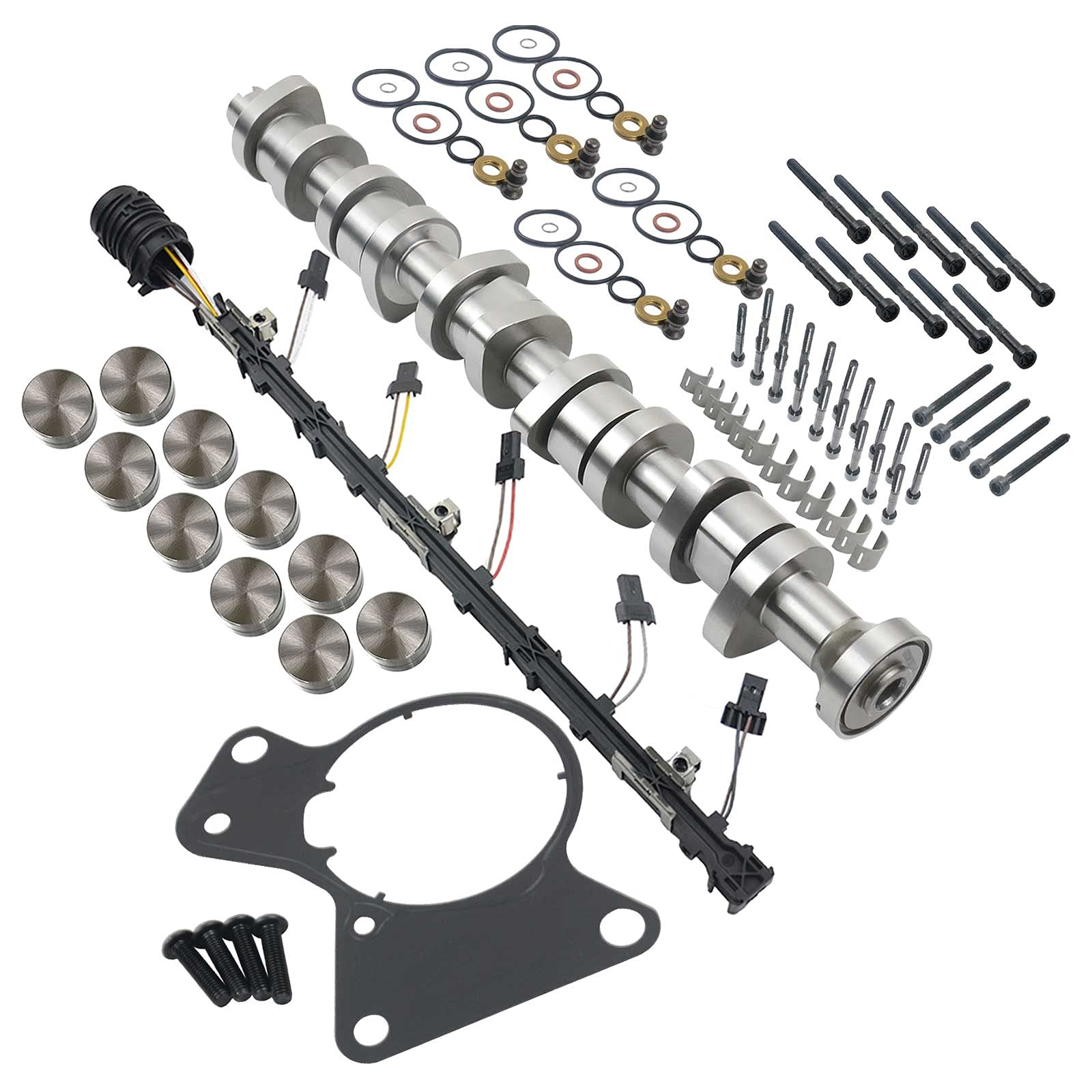NICEKE Kit cablaggio set albero a camme + 8 x sollevatori idraulici 038109309A 070109101Q 070971033 compatibile con BNZ BPC BPD BPE 2.5 R5 TDI
