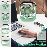 ATEngeus Ventilateur USB, 10000 mAh Rechargeable Batterie, 4 vitesses, Ventilateur de Camping 8", Pivotant à 180°, lumière LED, Minuterie, Ventilateur pour le camping, les voyages - 3