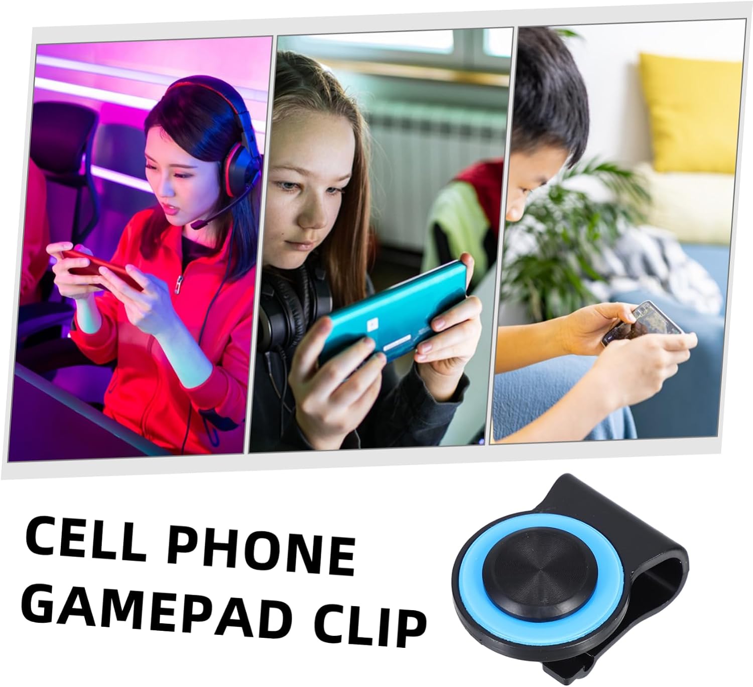 Gamepad Controller Thumb Sticks Mobile Game Controller Trigger Clip for Cell Phone
