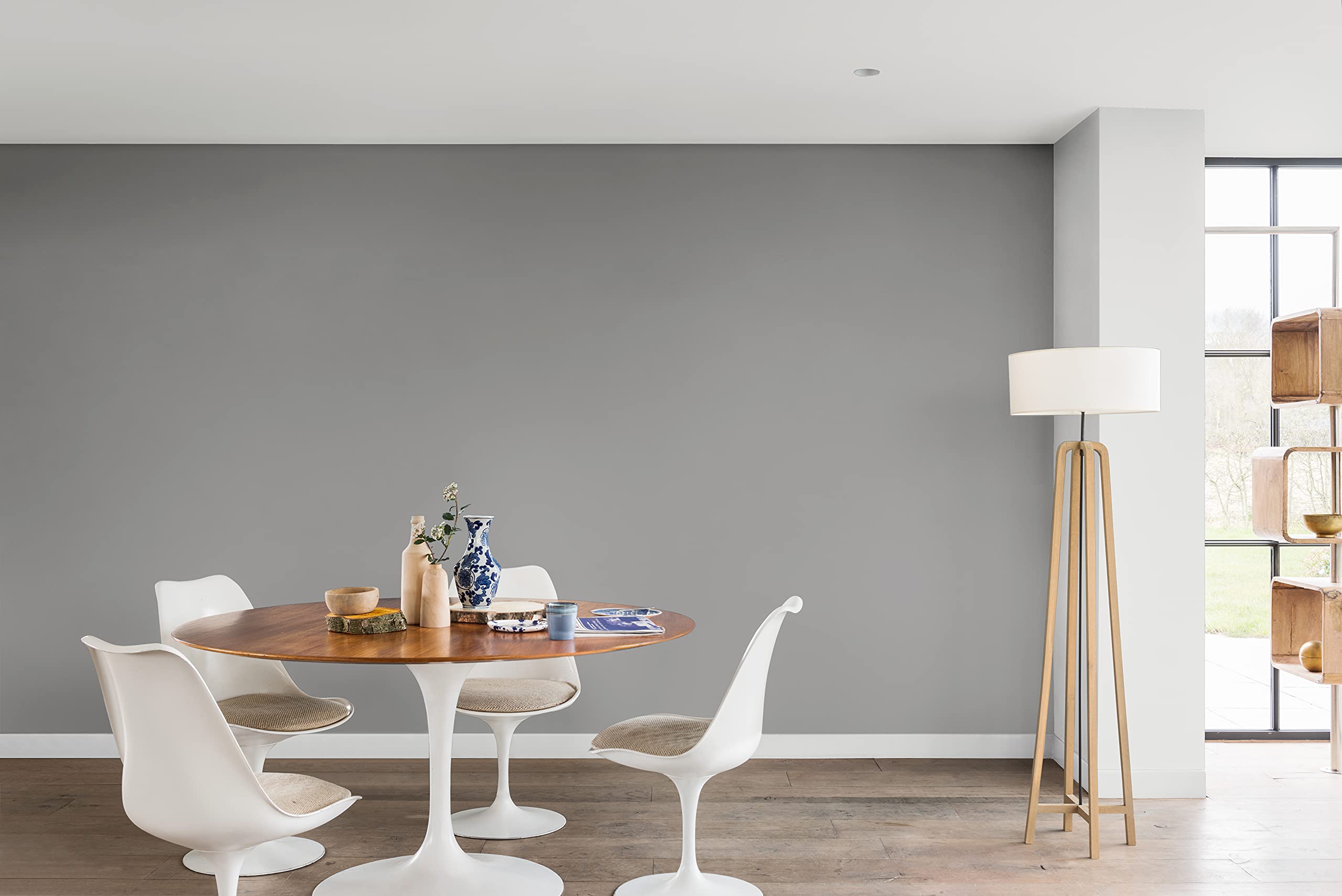 Dulux Valentine Peinture Si Simple Peinture Intérieure Toutes Pièces Satin - Peinture Murs et Plafonds, Portes et Plinthes - Lot de 2 - Couleurs : Le Gris Foncé & Le Bleu 2,5 L