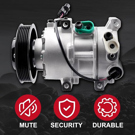 AC Compressor Compatible with Hyundai Accent 2012 2013 2014 2015 2016 2017 KIA Rio 2012-2017 977011R100,977011W600