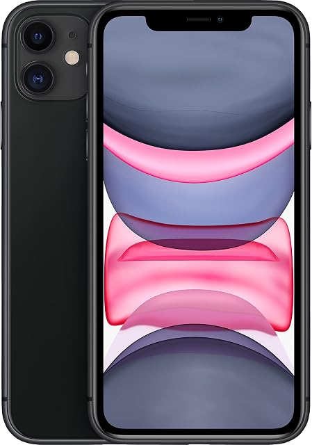 Apple iPhone 11, 64GB, Black - Unlocked (Renewed Premium)