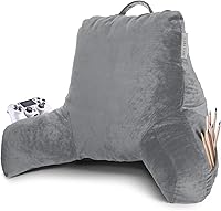 Vista 94 de Clara Clark - Almohada de lectura con espuma viscoelástica triturada, incluye 2 almohadas de soporte para el cuello y la zona lumbar, diseñada