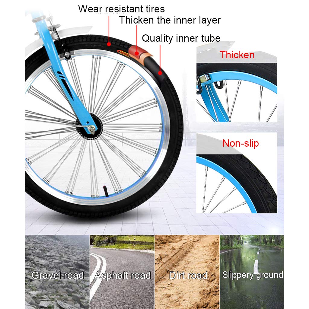 ZDXC Bicicletas Plegables, Mini Bicicleta Portátil para Estudiantes de 16 Pulgadas / 20 Pulgadas para Hombres y Mujeres, Bicicleta Informal Liviana, Bicicleta con Doble Amortiguación de Frenos