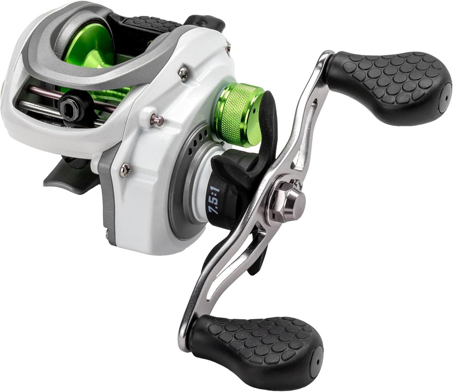 Lew’s MACH 1 Baitcast Fishing Reel, 7+1 Bearings, 7.5:1 Gear Ratio, Graphite Frame and Sideplate, Multi-Setting Brake, Speed Gears, Left-Hand Retrieve