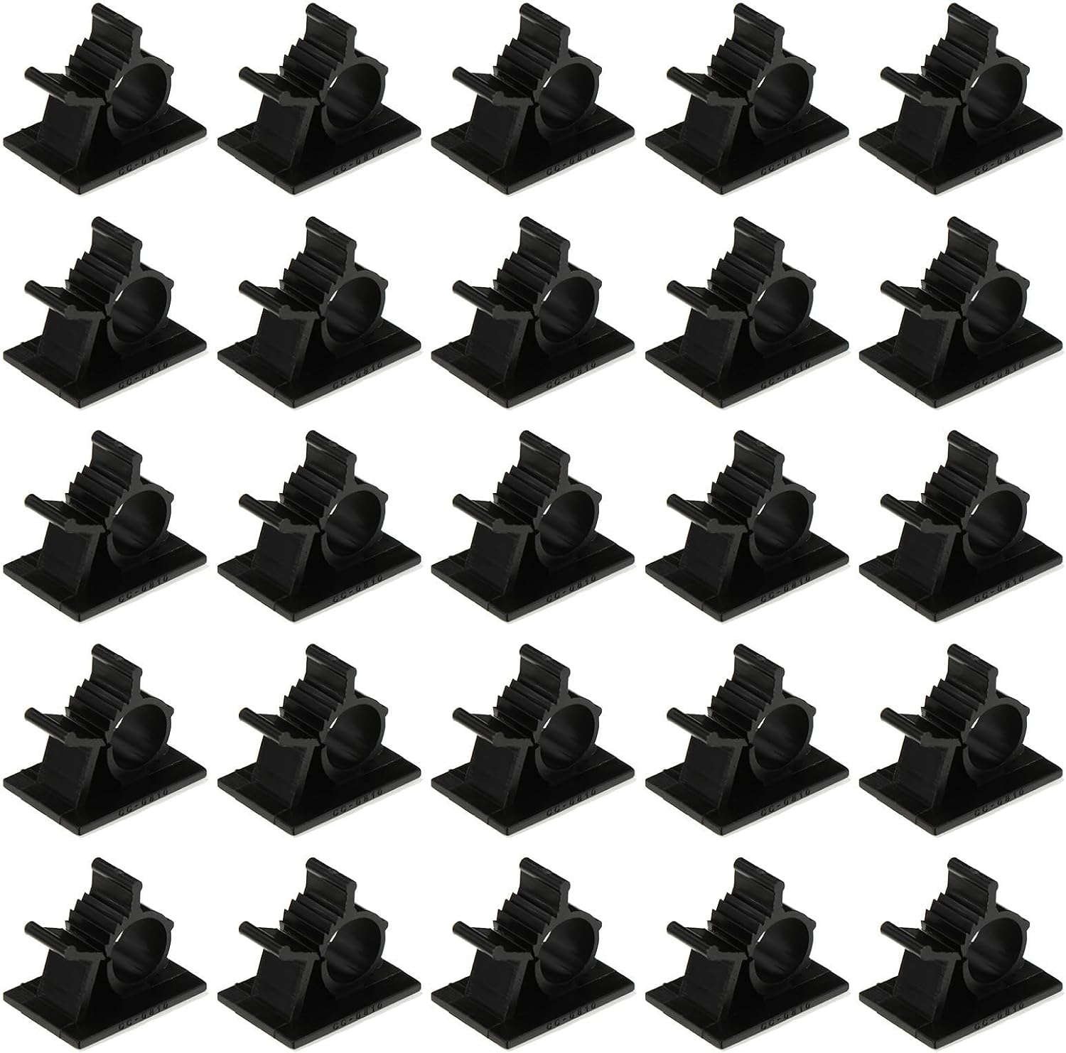 100pcs Black Nylon Wire Cord Organizer Clips for Home Office