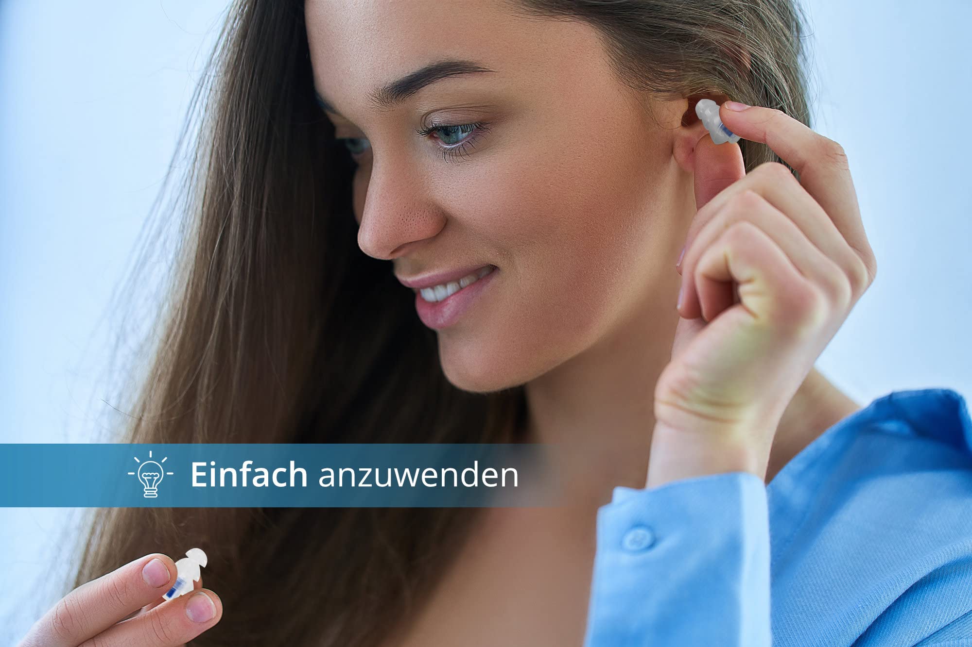 Pronomic Bouchons d'Oreille Protection Auditive Set Mixte, Taille moyenne | Protection auditive design sapin, 4 pièces avec filtre bleu atténuation 20 dB, 4 pièces avec filtre blanc atténuation 25 dB