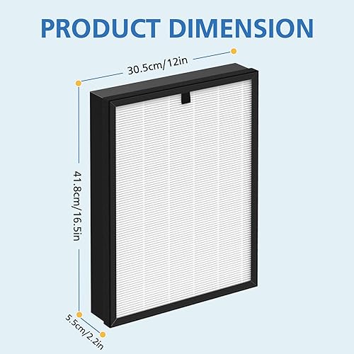 Miniatura 10 de Filtro de repuesto para purificador de aire 400, filtro HEPA HP-14 compatible con purificador de aire Puro 400, HEPA 3 en 1 con filtro de carbón