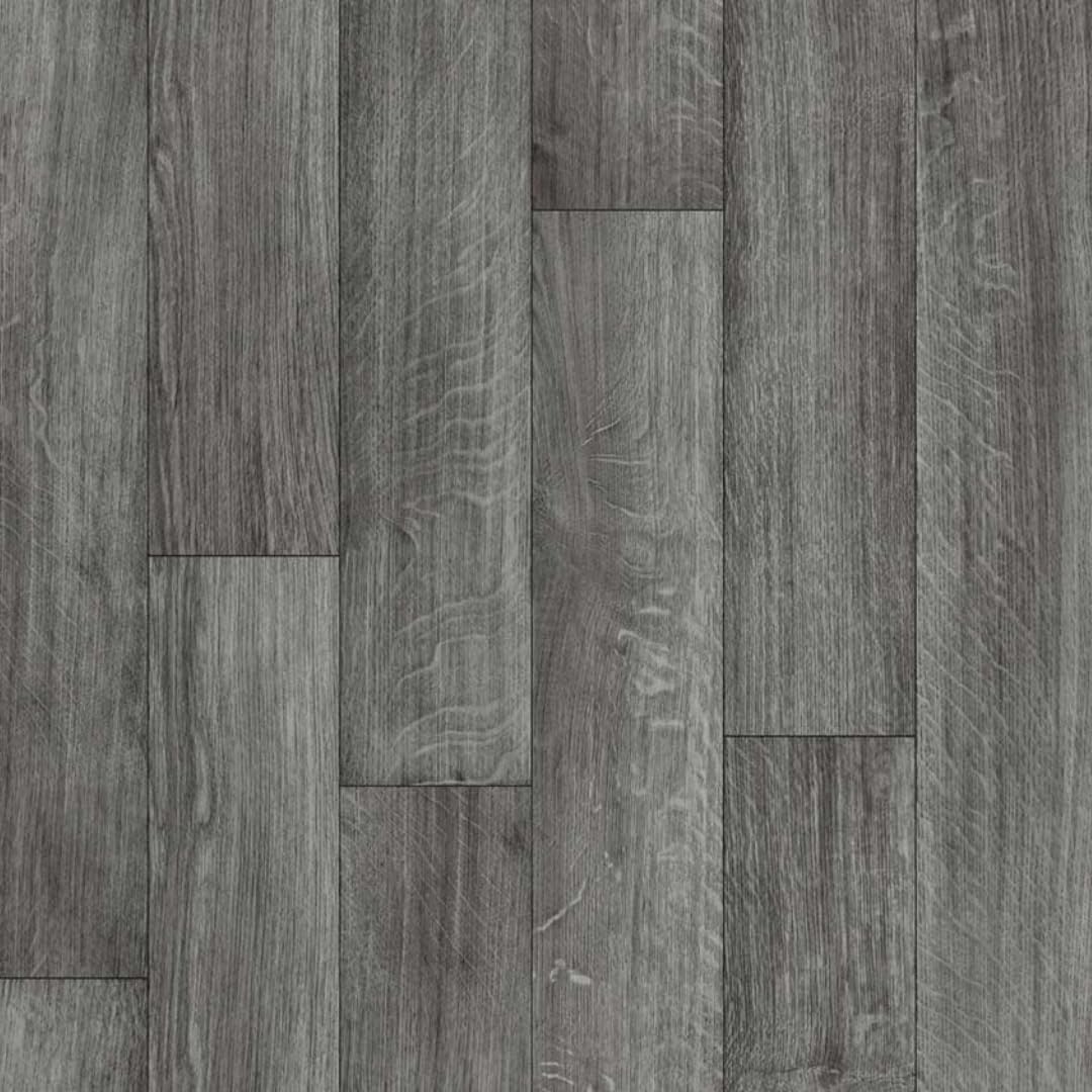 Vinyl Flooring Wood Oak Plank Effect Easy DIY Vinyl Flooring Roll | Non-Slip Easy Clean Waterproof Lino Vinyl Floor | Living Dining Room, Lounge, Hallway Flooring (Black Oak, 4m x 5m)