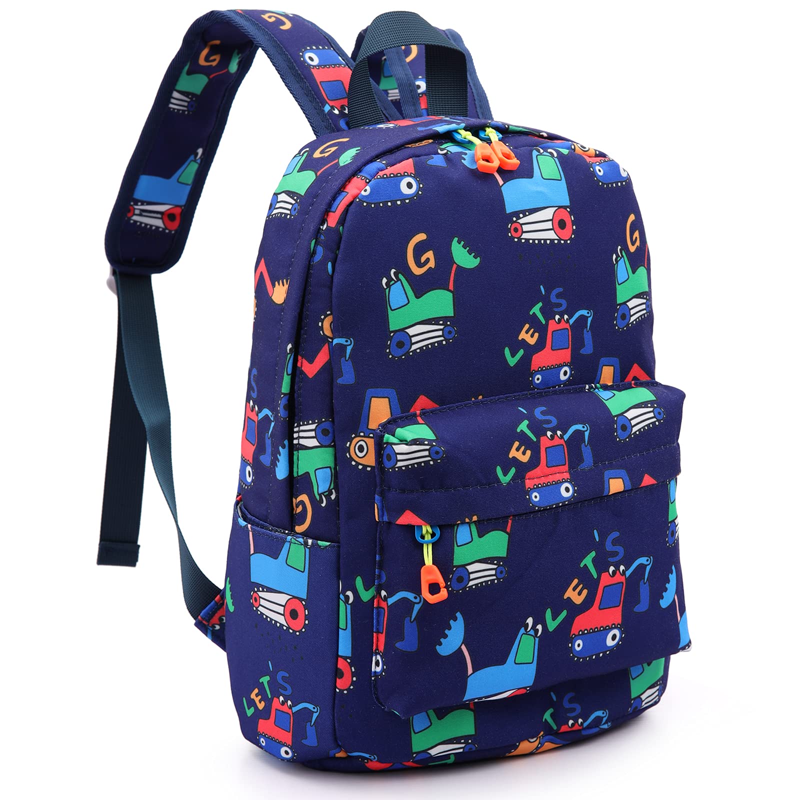 Zicac Kids Backpack Child School Bag Kindergarten Canvas Daypack Toddler Boy Girl Rucksack Cartoon (Purple Blue)
