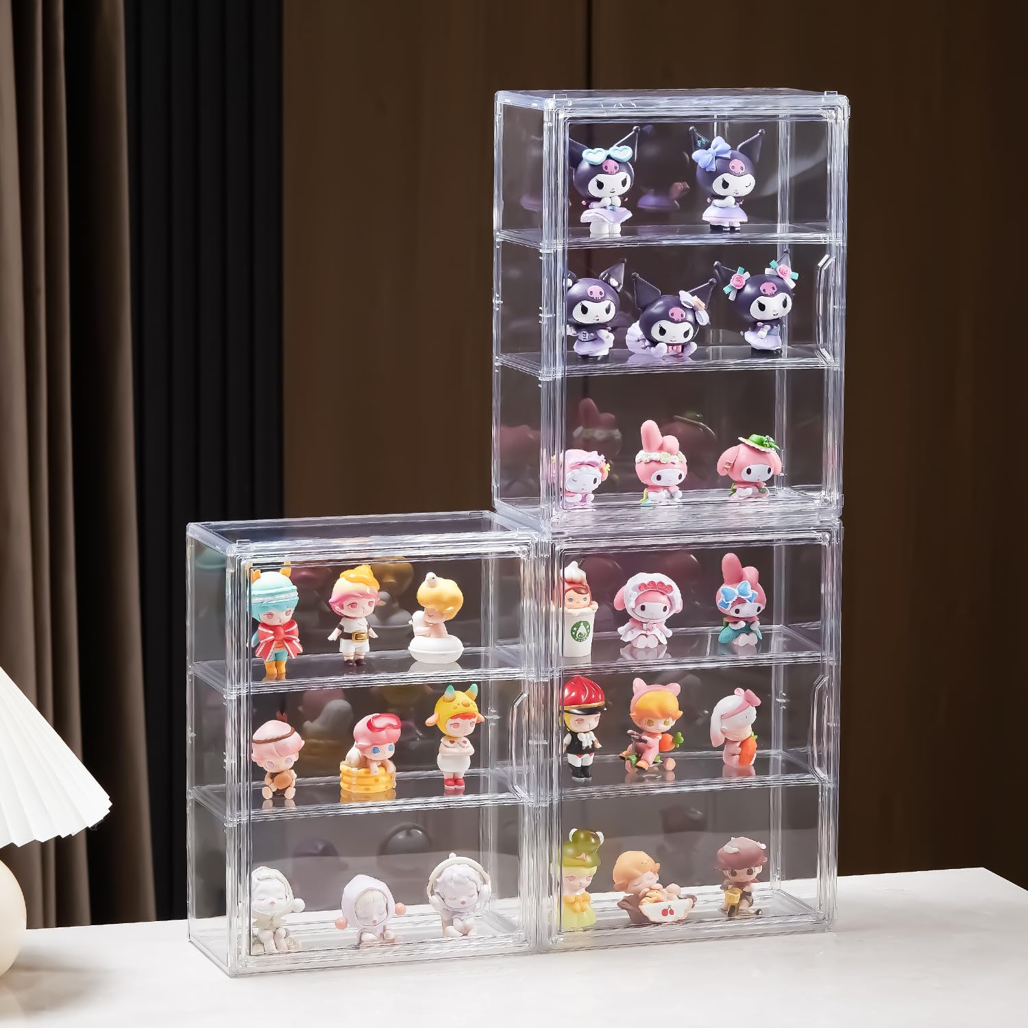 ディズニーショーケース Crystal World クリスタルワールド ダンボ Amazon.com: 3 Tiers Clear Display Case, Plastic Storage Bins with