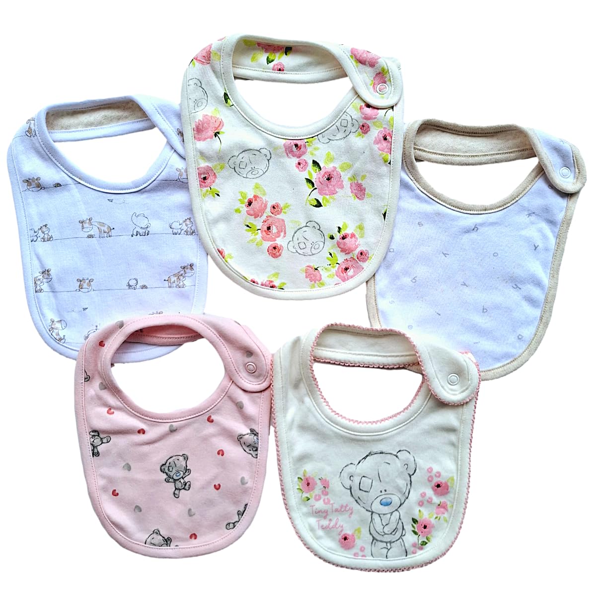 TuddyBuddy 100% Cotton Double Layer Colorful Bandana Drool Bibs for Baby Boy & Baby Girl (Adjustable)