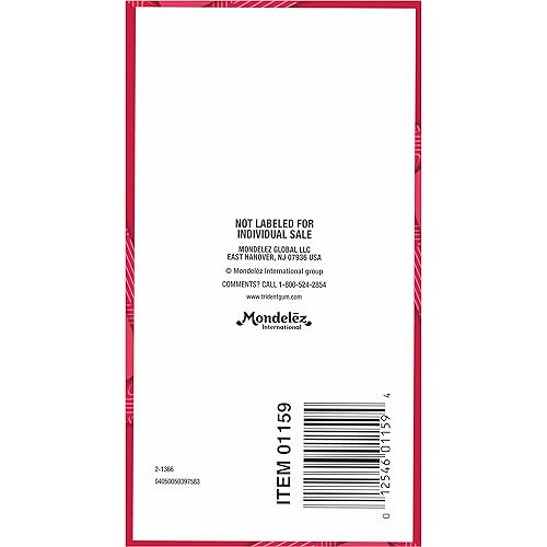 Miniatura 107 de 12 paquetes de 14 unidades cada uno; es decir, en total son 168 unidades de goma de mascar Trident Minty Sweet Twist sin azúcar sabor menta dulce.