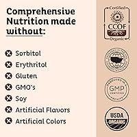 Vista 7 de Proteína Kos en polvo, orgánica, a base de plantas, mezcla de proteínas veganas orgánicas crudas, 1.3 libras, 15 porciones