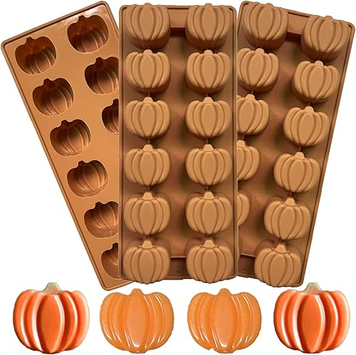 Miniatura 14 de Moldes de calabaza para pastel de calabaza, molde de silicona para calabazas, molde para pastel de calabazas, molde de chocolate 3D de 6 cavidades