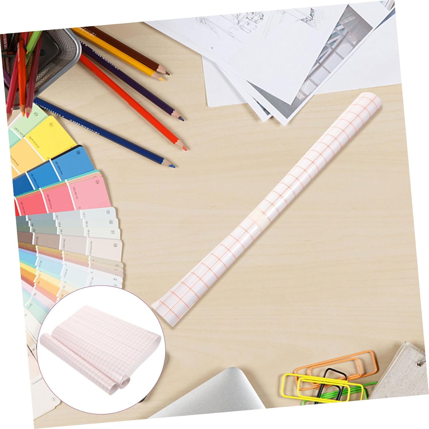 1roll Self-Adhesive Transfer Tape for Vinyl Transparent Film Alignment Grid for Easy Transfers Smooth for Stickers Ceramics and Walls