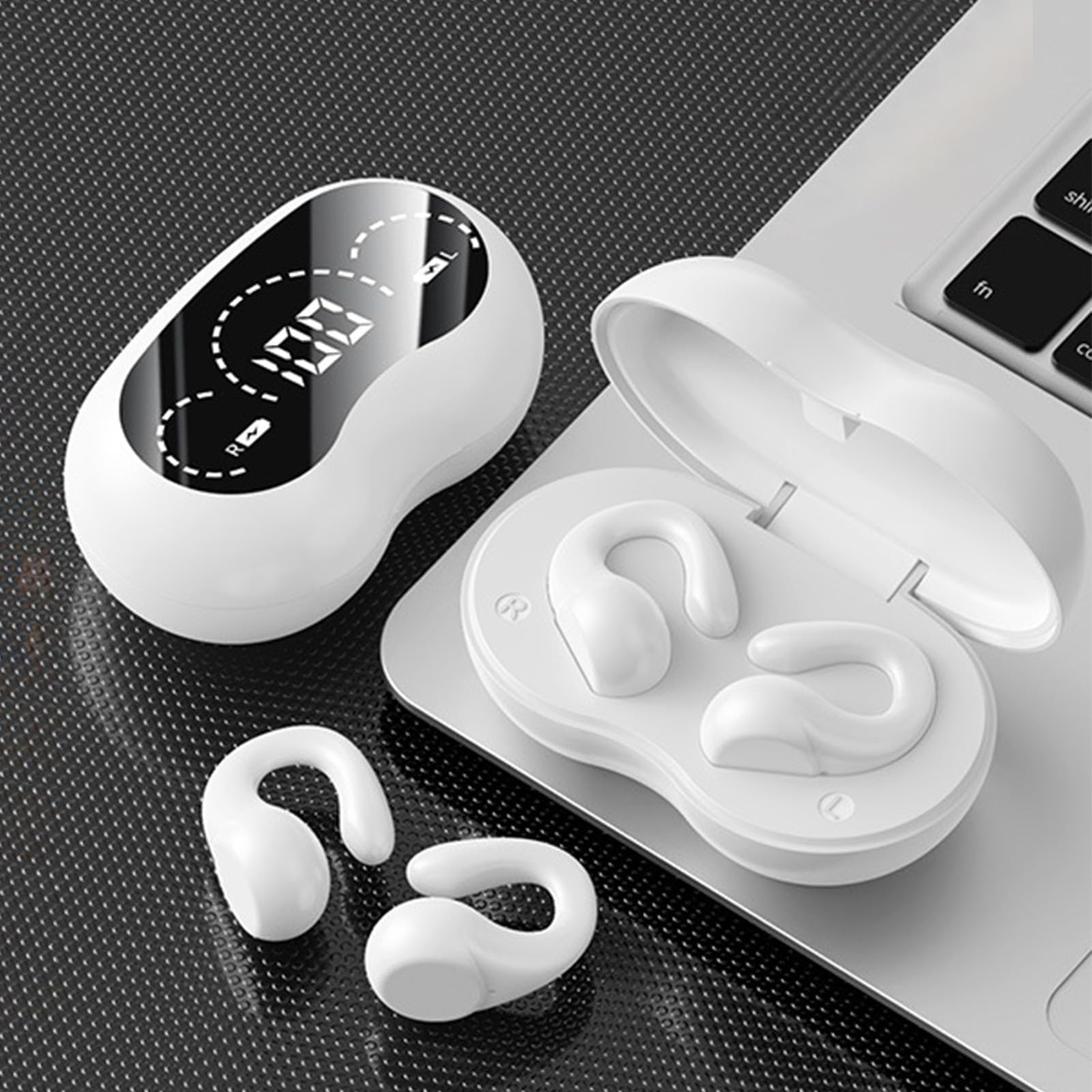 Return Pallets for Sale Liquidation, Wireless Earbuds Bluetooth, Open-Ear Sport Earphones, Stereo Sound Calling Music Earbuds, LED Power Display, Built-in Mic, Over-Ear Buds with Earhooks