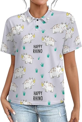 Women Polo Shirts Short Sleeve 2-Button Collar Golf Top,Casual Wear for Business Running Tennis Workout Athletic