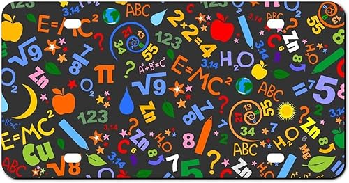 Miniatura 5 de Mathematics Formulas Science License Plate Aluminum Car Front License Plate Holder Car Accessories for Men Women 6×12 Inch