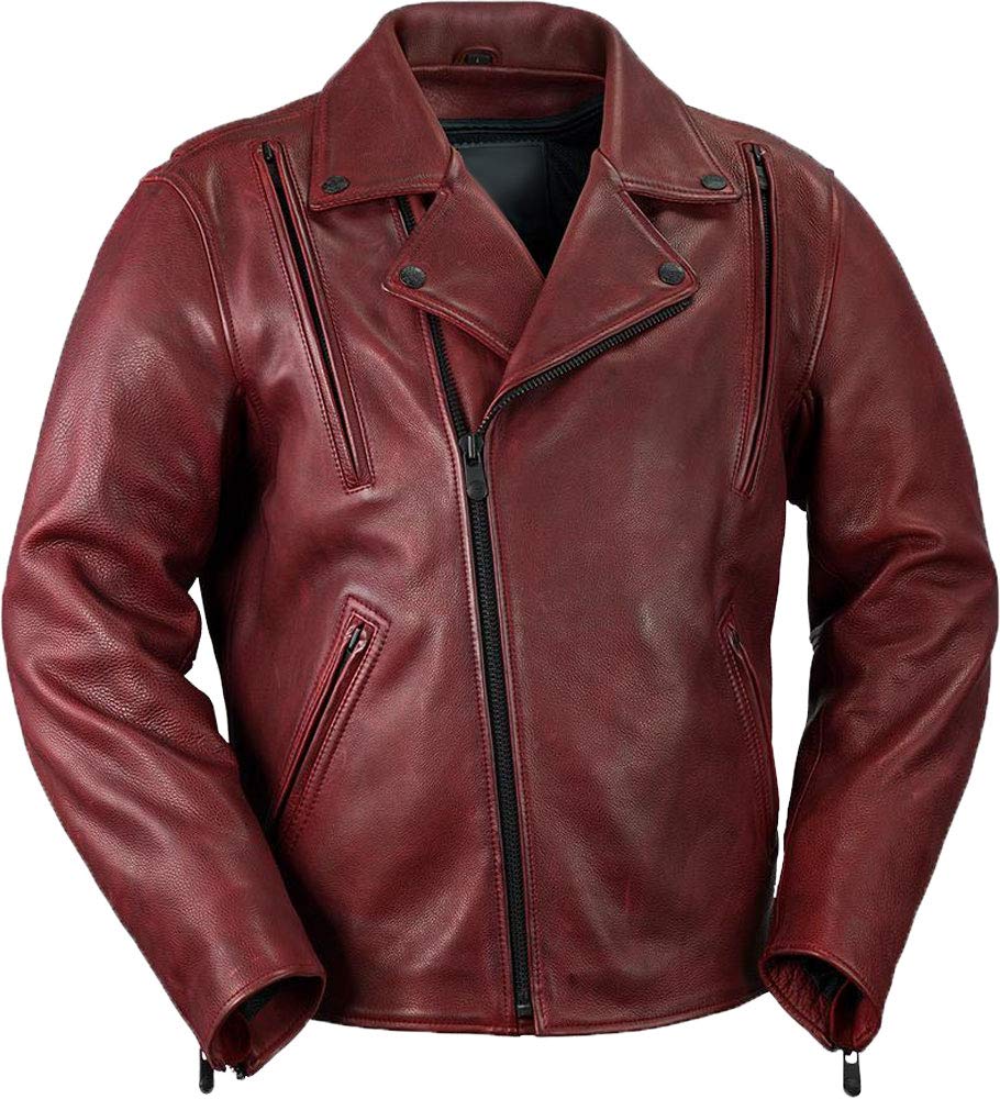 Mens Classic Motorcycle Style Jacket with Vents