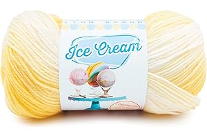 Lion Brand Yarn Ice Cream Baby Yarn in Lemon Meringue