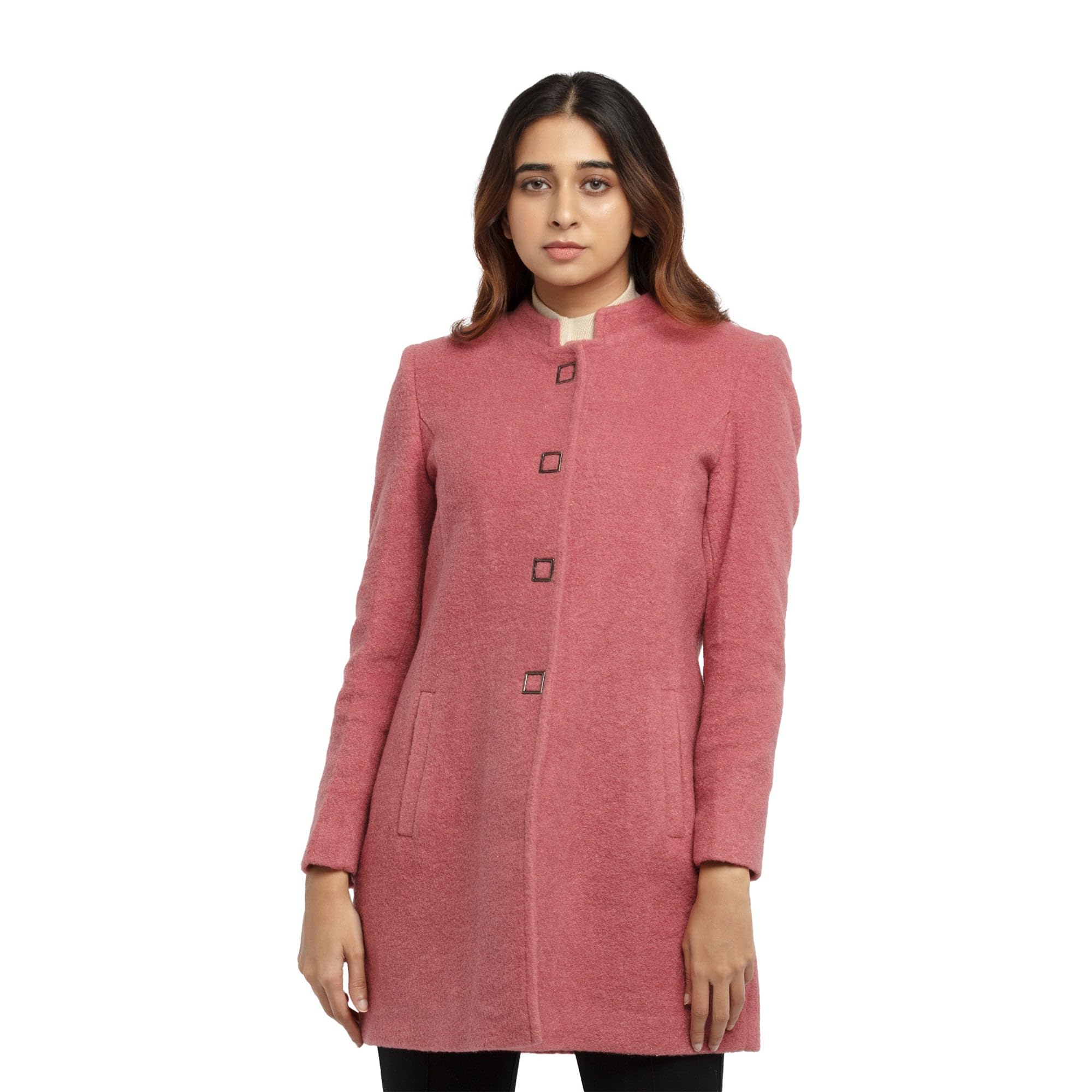 Status Quo Women's Solid Long Overcoat