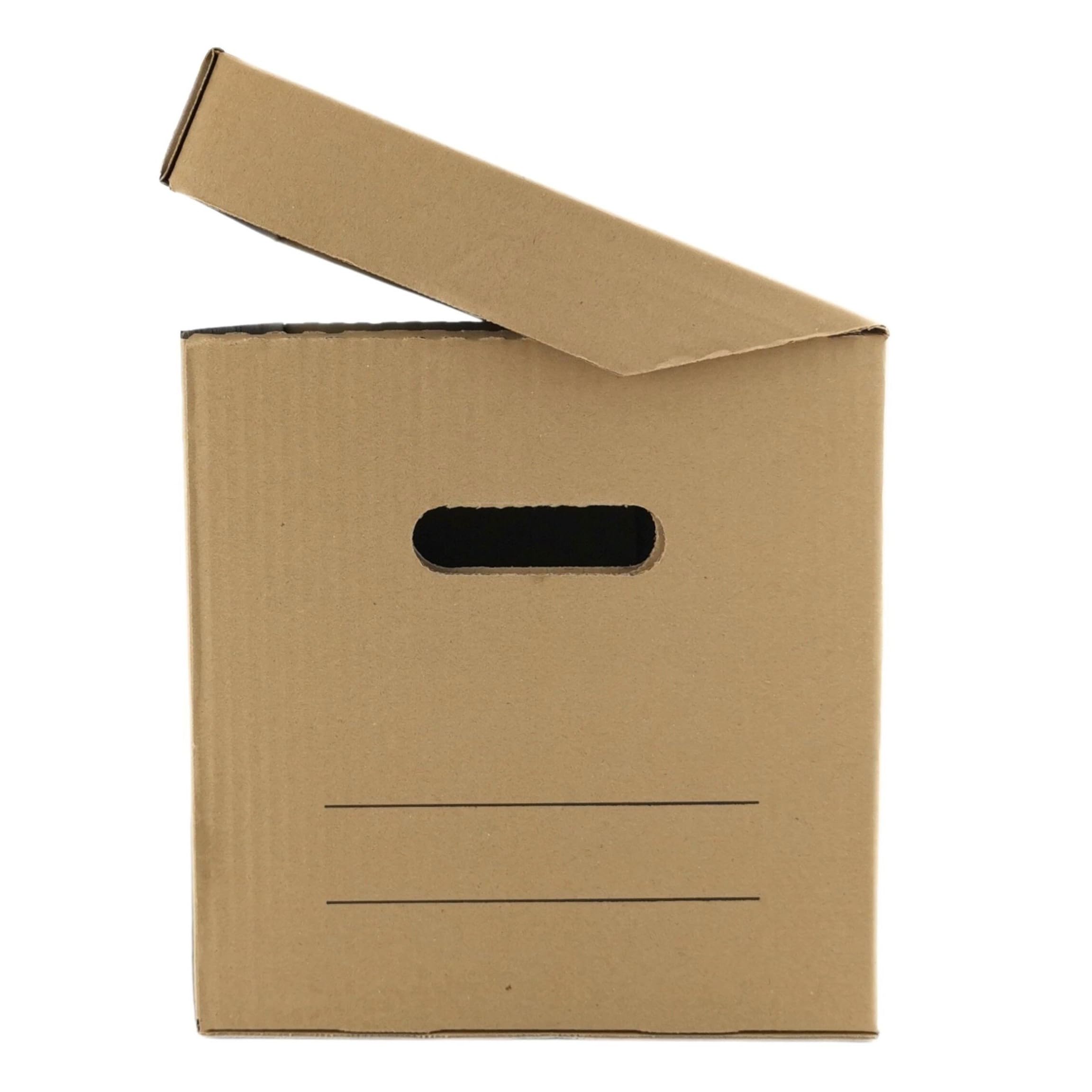 IDEA HOME STOREA IDEA Set 12 Scatole Archivio A4 con Coperchio, Scatole Porta Documenti in Cartone Resistenti e Impilabili, Organizer per Ufficio Casa e Trasloco