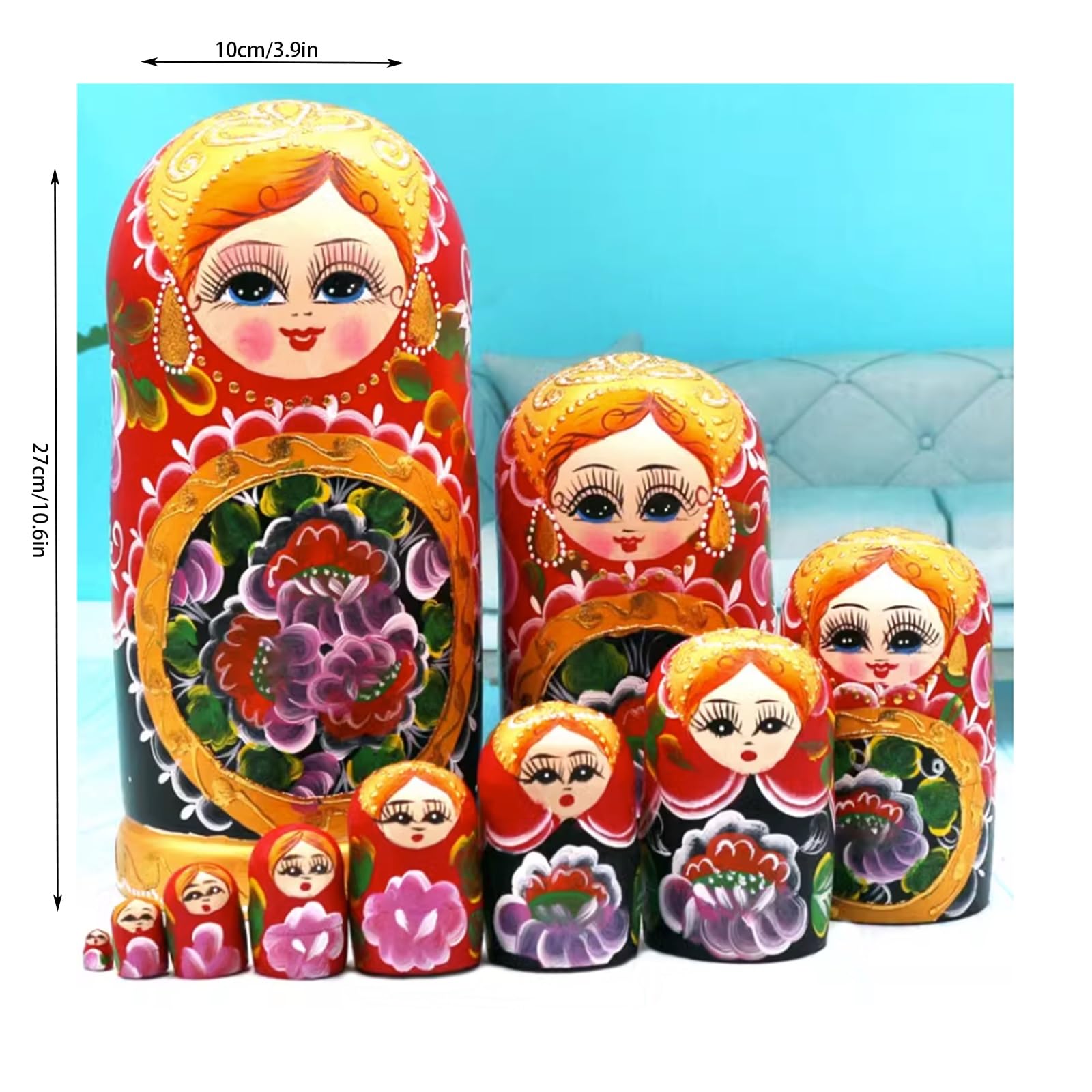 Amazon.co.jp: 置物 マトリョーシカ かわいい入れ子人形 10 個