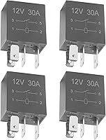 UNLRAE 12V Automotive Relay 4/5 Pin Waterproof Heavy Duty 4PCS - Stable Car Switch for Taillights, Fans & Engine