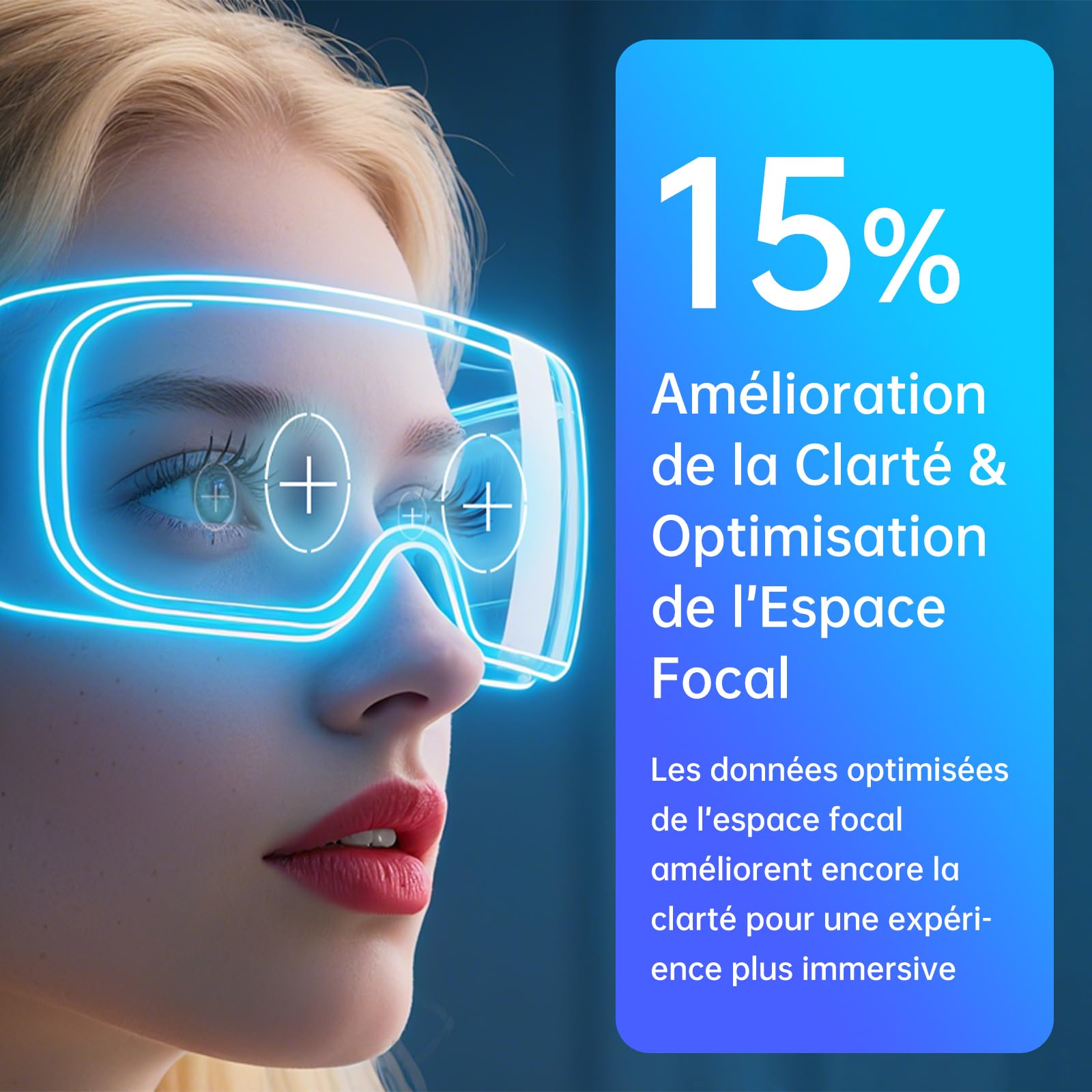 Casque Réalité Virtuelle VR avec Manette, Lunettes 3D Ajustables Myopie 0-700° Anti-Lumière Bleue Compatible Android iOS 5-7" Noir