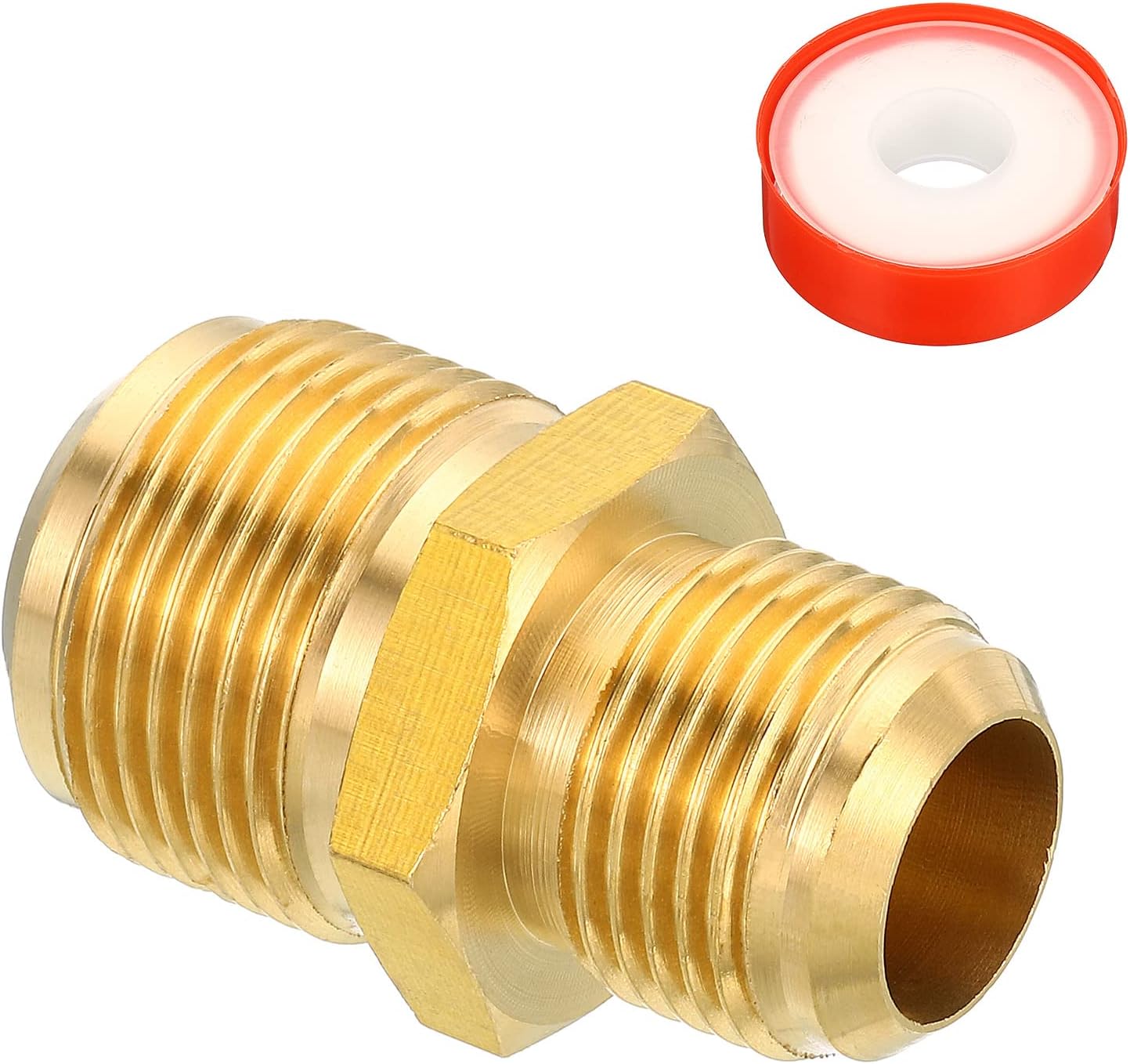 PATIKIL 5/8 SAE Male x 3/4 SAE Male Brass Tube Coupler