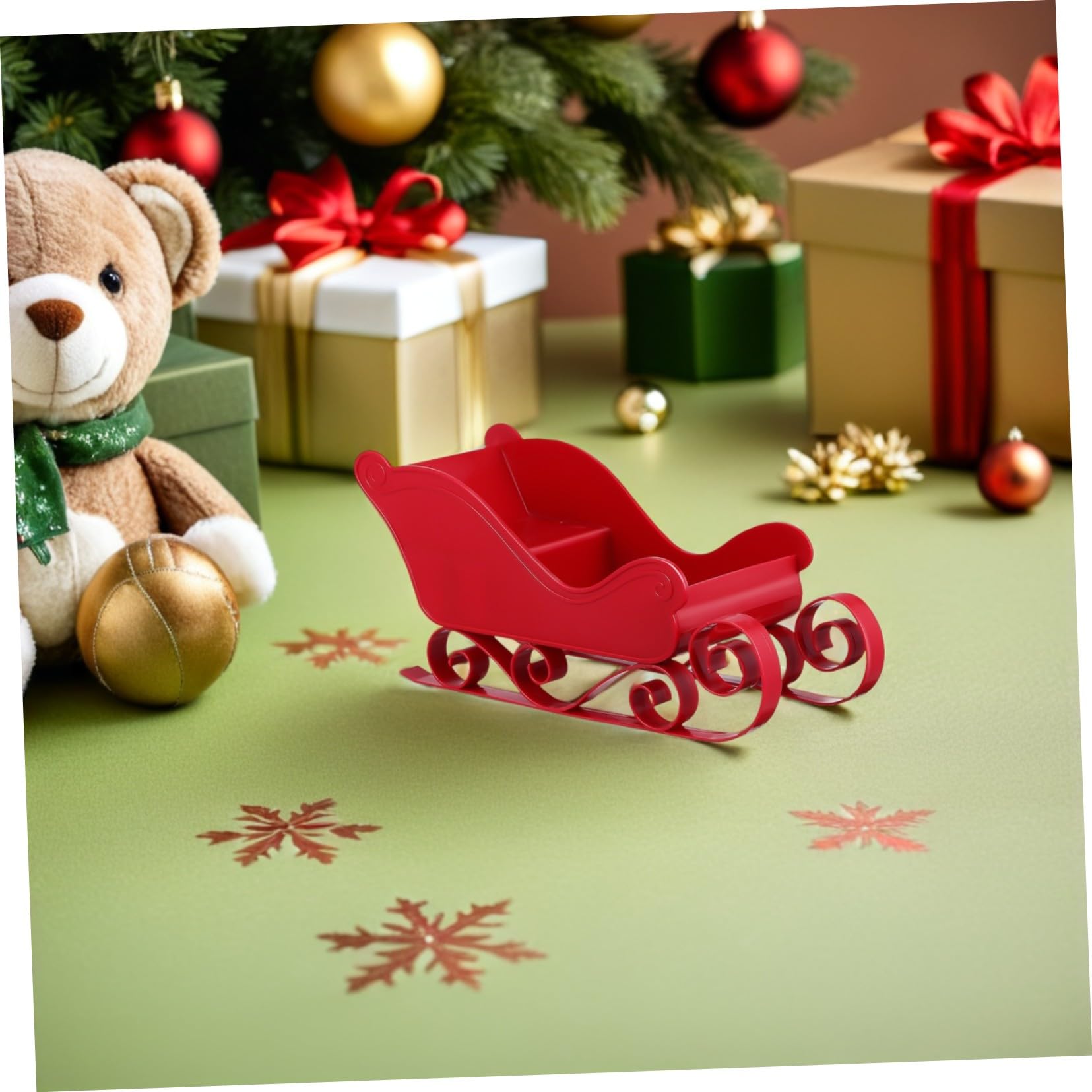 Cabilock 4stücke Teiliges Mini-schlitten-ornament Weihnachtsdeko Schlitten-tischdekoration für Party Snackschale aus Schlittenfigur für Weihnachtsbaum Deko für Weihnachtsfeier