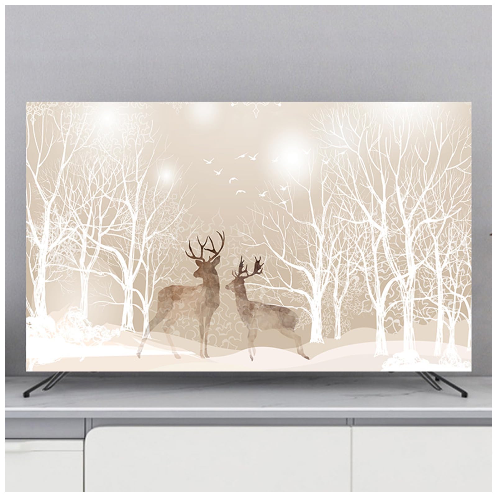 Protector de pantalla de TV, a prueba de polvo, para televisores de 32 a 80 pulgadas, lavable, protección interior, paño resistente al sol para decoración del hogar, se adapta a 58-60 pulgadas (140 x