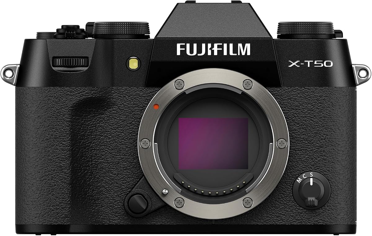 Cuerpo de cámara digital sin espejo X-T50 - Negro | Sensor X-Trans CMOS 5 HR de 40,2 MP con IBIS de 7,0 pasos para viajes, fotografía callejera y creación de contenidos