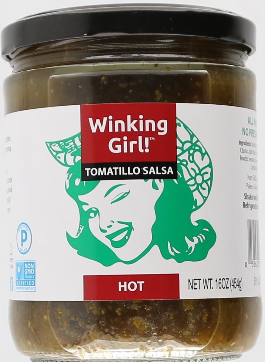 White Girl Salsa - Hot Tomatillo, 16 oz