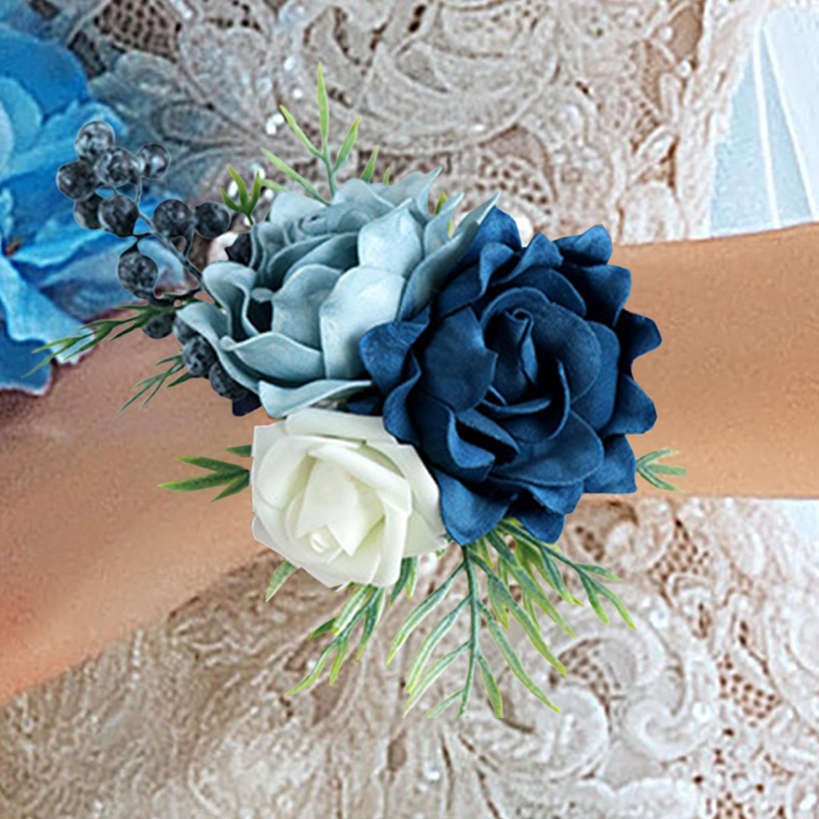 6 Corpetti da Polso Sposa con Fiori a Mano for la Cena di Ballo Addio al Nubilato