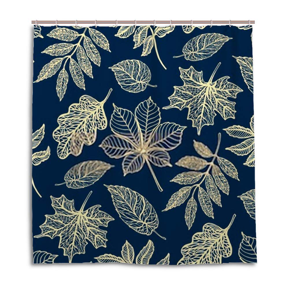 Rideau de douche pour baignoire motif nature automnale pour créer une ambiance spa chez soi