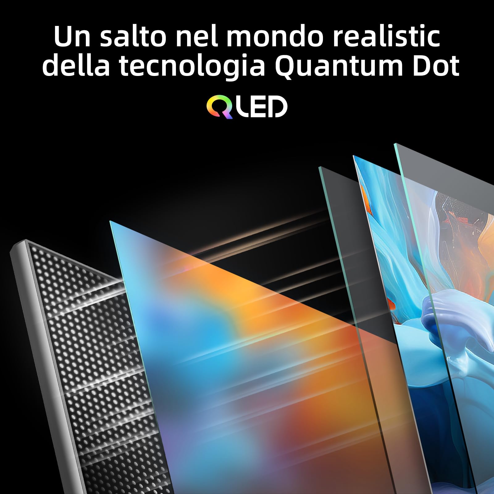 CHiQ 32QA10 QLED 32 Pollici Full HD HDR10 | Audio Dolby | Chromecast Integrato Triplo Tuner (DVB-C/T/T2/S/S2) | Nuovo Modello 2025