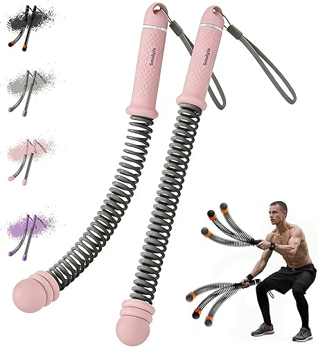 Soulyis - Cuerdas de batalla sin cuerda para gimnasio en casa silencioso, cuerda de entrenamiento inalámbrica, cuerdas de entrenamiento con peso