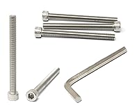 Vista 30 de iexcell 25 piezas M4 x 60/65/70/75/3.150 in paso de rosca 0.028 in acero inoxidable 304 cabeza hexagonal Tornillos Tornillos surtido Kit