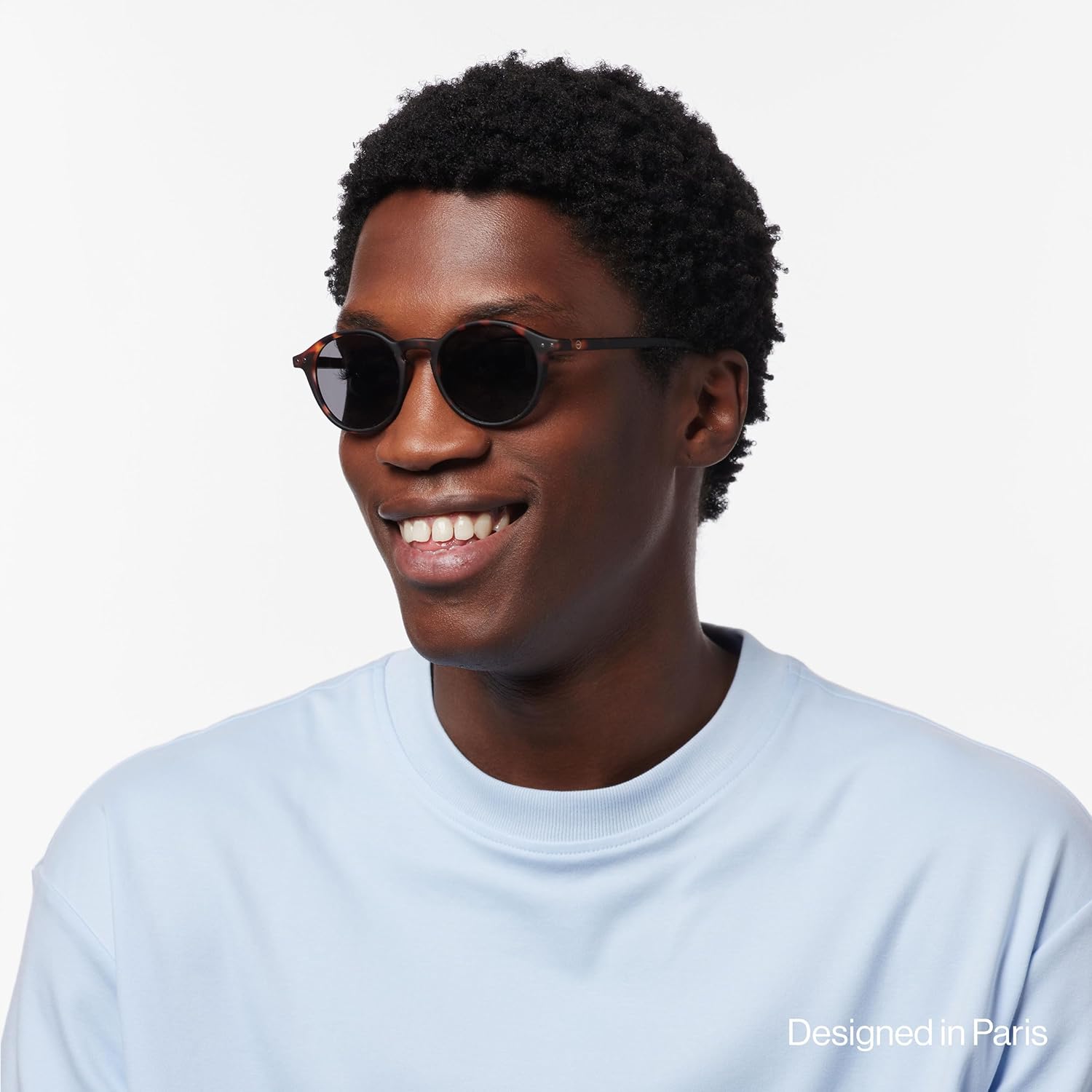 IZIPIZI SUN #D Sunglasses Men & Women Square Biobased Frame, Anti-Scratch Grey Lenses, 100% UV Category 3 Protection w/Pouch - Image 4