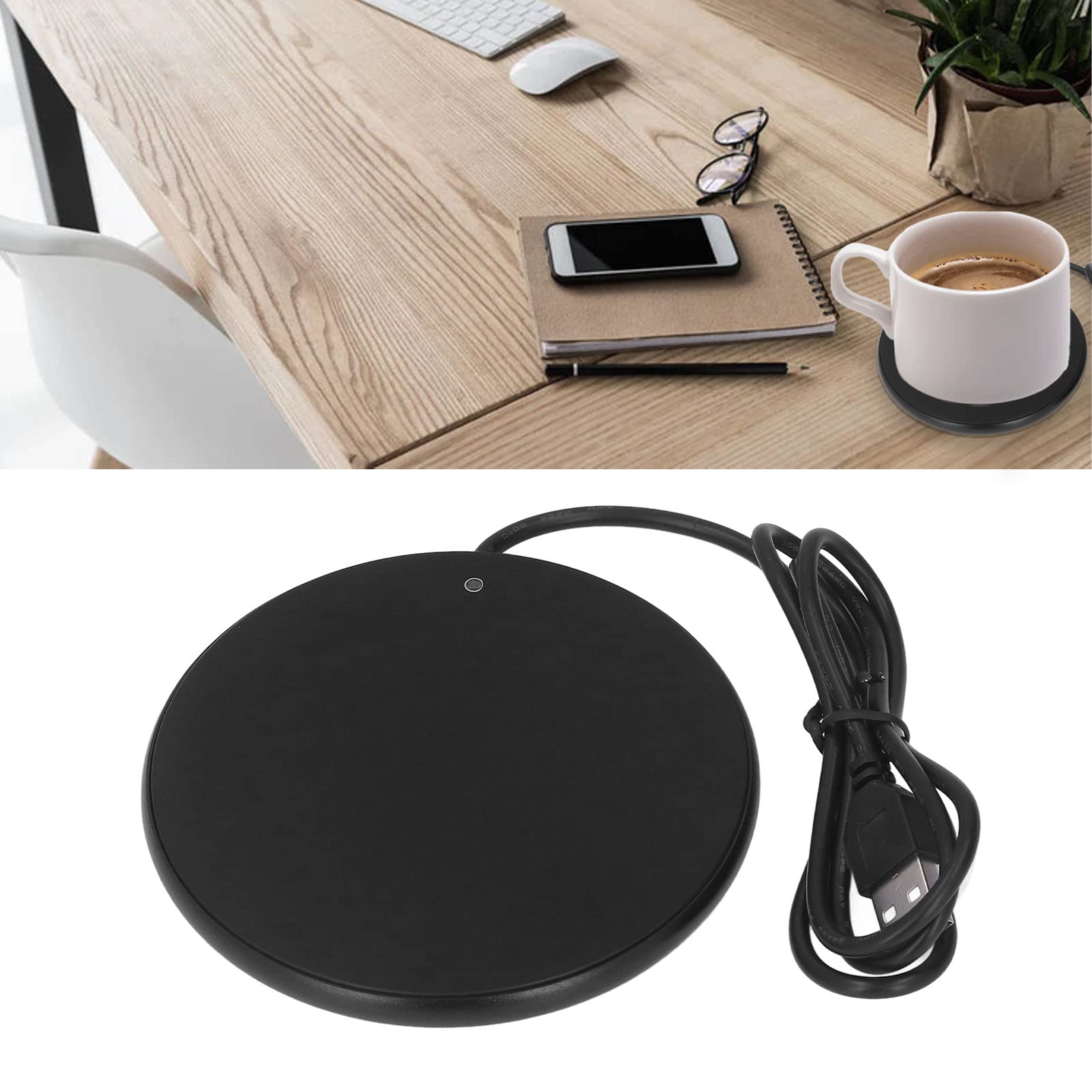 , Small Portable SpaceSaving Thin Base Candle Warmer Plate Tempered Glass Smart Power Off Function for Home for Travelling for Office