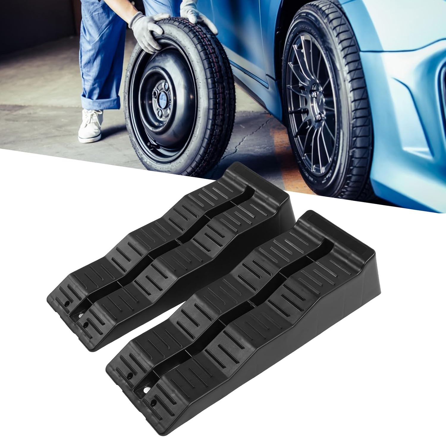 RV Leveling Ramps, 11000LBS Load Capacity Premium Wheel Chocks Heavy Duty Leveler Stabilizer for Campers Trailers SUVs Cars for Leveling and Raising Vehicles on Uneven Ground