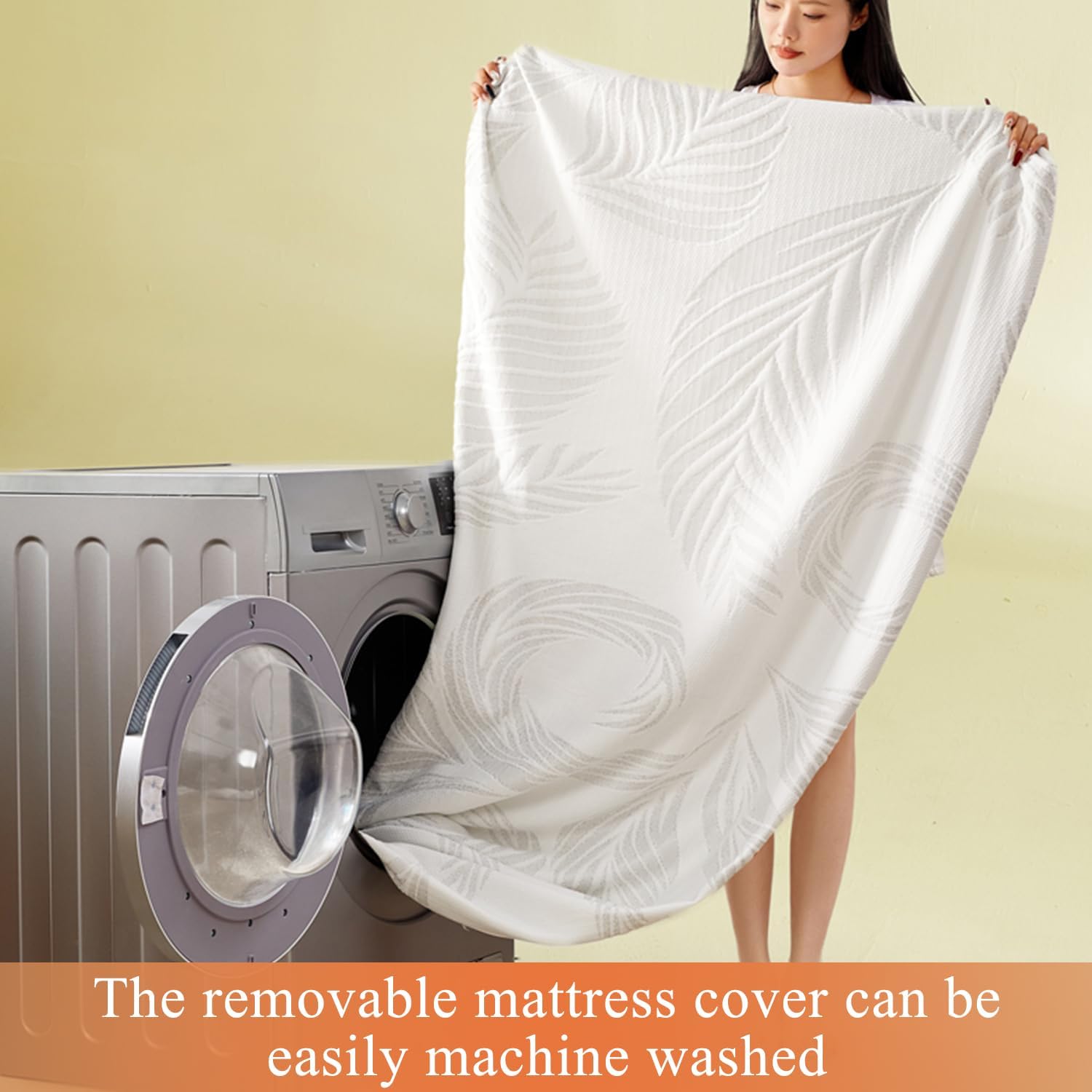 White/5cm,120x200cmFULL, Memory Foam Futon Mattress Japanese Floor Mattress Topper Thick 5Cm with Dustproof Bed Cover Sleeping Mat Dormitory Mattress Pad Foldable Tatami Mat Camping Mattress