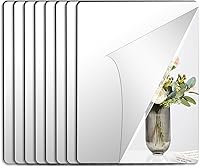 Vista 13 de JUNEBRUSHS Paquete de 4 Espejos Acrílicos Autoadhesivos, Azulejos de Espejo de 8 x 8 Pulgadas, Hojas de Espejo de Plástico Flexibles Adhesivas
