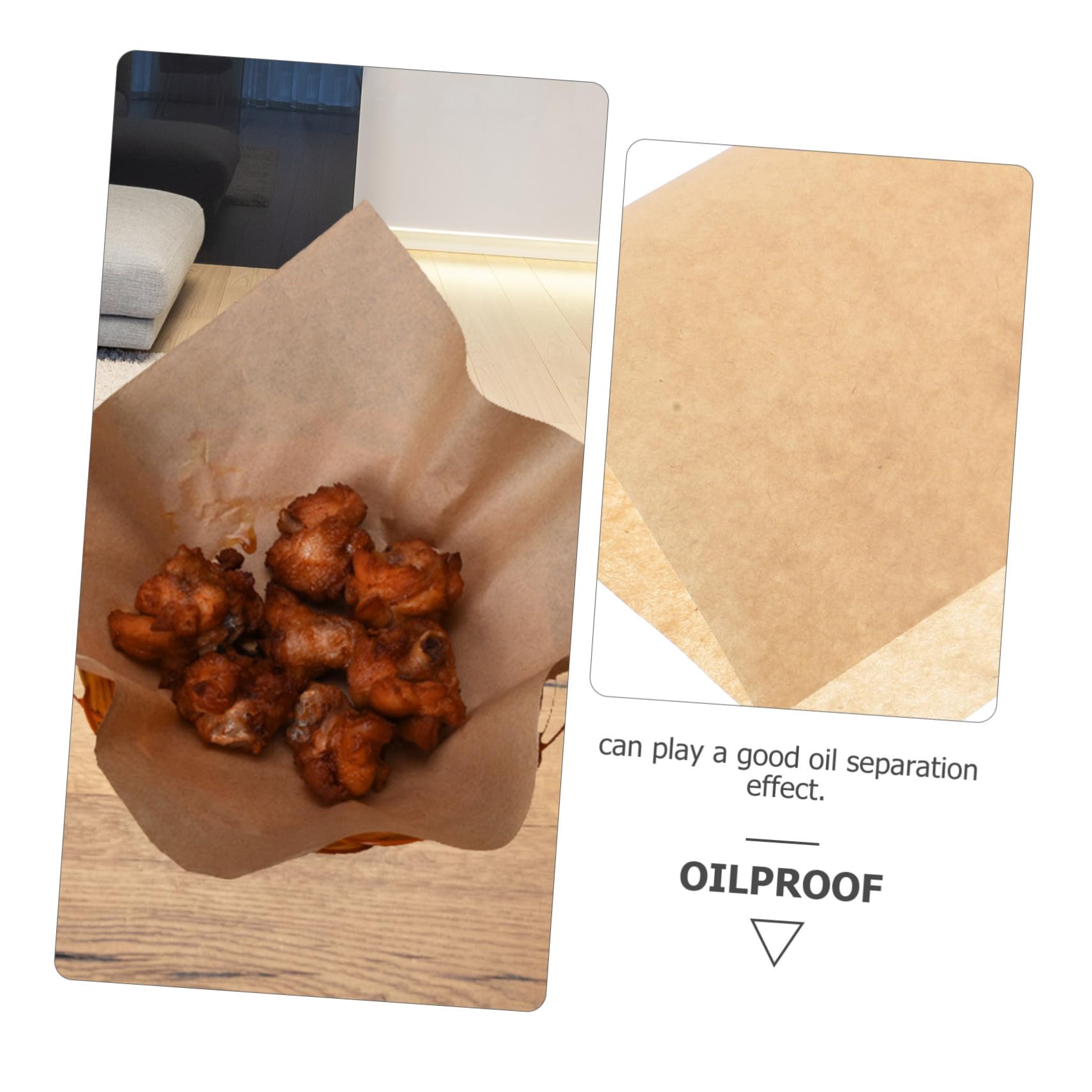 500 Feuilles Papier Absorbant Alimentaire pour Aliments Frits et Cuisson Papier de Cuisine Gras et Antiadhésif et Cuisson Polyvalent pour et Usage Quotidien
