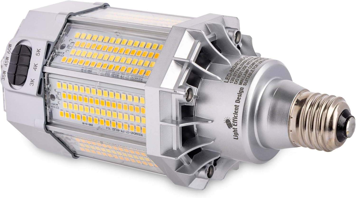 LED-8024E345-G7-FW LED Post Light Top - Wattage Selectable 35W, 45W, 60W, 120-277V, Color Selectable 3000K, 4000K, 5000K, Dimmable, E26 Base, 80 CRI, 5140-8870 Lumens