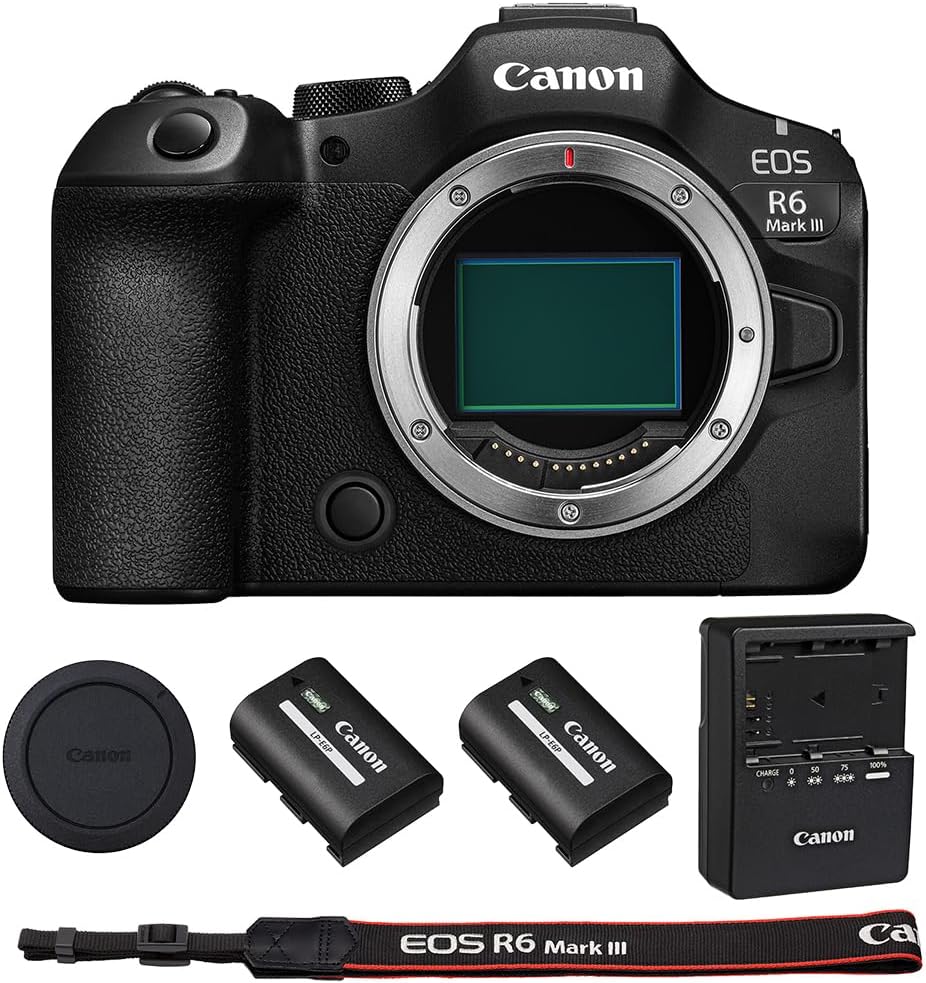 Canon EOS R6 Mark III Mirrorless Camera with Extra Canon LP-E6P Battery