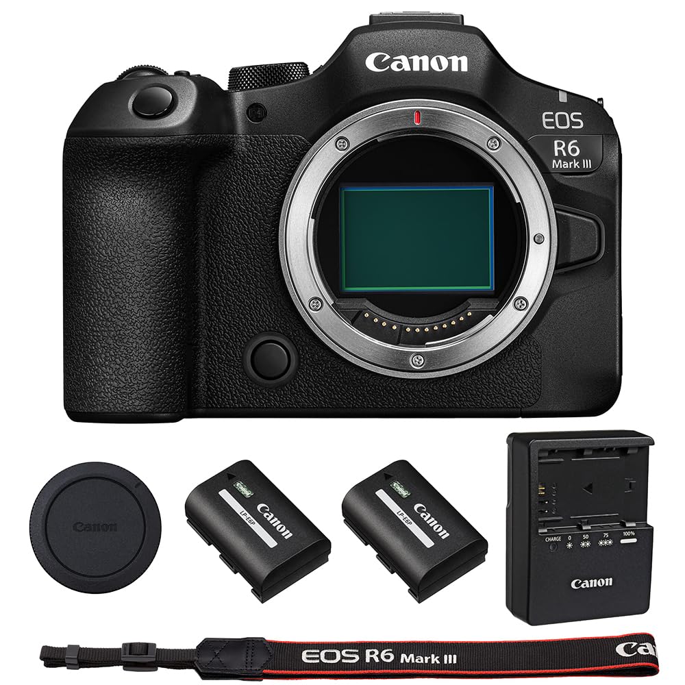 Canon EOS R6 Mark III Mirrorless Camera with Extra Canon LP-E6P Battery
