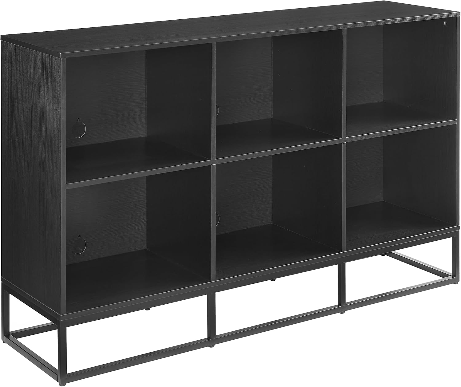 Crosley Furniture Enzo 6 Cube Record Storage Media Player Stand, Vinyl Records Holder, Black